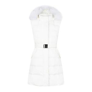 여성 후드 롱 다운 베스트_BGCWVT704WH