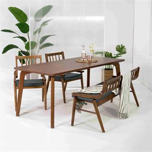 우아미가구 디셀 원목 4인 식탁 벤치의자 세트1