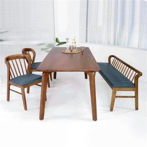 우아미가구 디셀 원목 4인 식탁 벤치의자 세트2