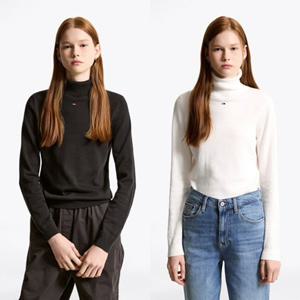 [타미진] 2종 택1 여성 슬림 핏 T32F7KTO47TWT1 에센셜 터틀넥 면 스웨터 여자 기본 목폴라 니트 SC