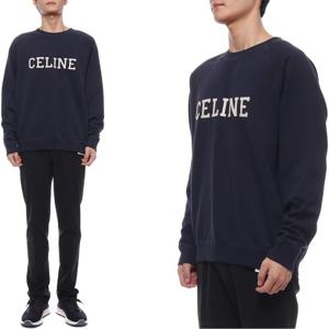 [셀린느] 25SS 남성 로고 패치 루즈 맨투맨 (RY07D670Q CBE3 25S)