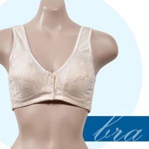 플라워패턴 편안한 착용감 앞버튼 런닝형 노몰드 브라