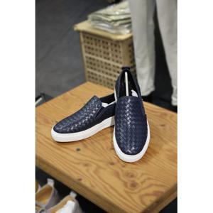 [빠니깔레]MARIO우븐레더 네이비소가죽 슬립온 m-ifo05na