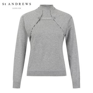 [세인트앤드류스] 여성 백 슬릿 버튼 슬리브리스 & 볼레로 SET 821E3SR104_MG