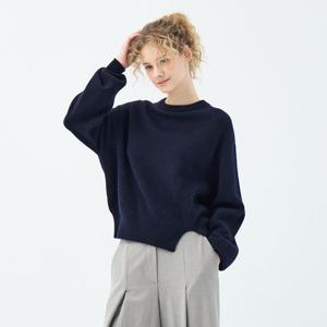 [유닛]울 블렌드 크루넥 코스모스 풀오버 (UFKKCN41AN-NAVY)