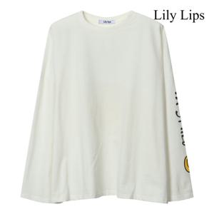 릴리립스  스마일 프린팅 오버핏 티셔츠 (YL9TS002)