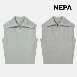 네파 여성 니트 조끼 데일리 하프집업 스웨터 베스트 7L85903