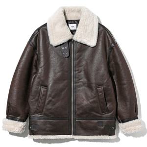 [유씨엘에이]남녀공용 프레피 씰로고 버클 무스탕[UBAMU50]