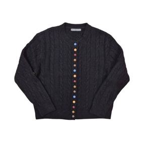 [르니앤맥코이(여성)]단추 포인트 꽈배기 니트가디건(MM11CD721FJY)