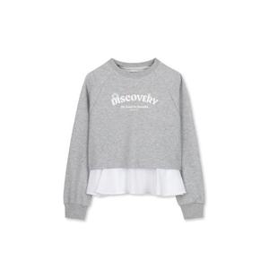디스커버리키즈 DKMT85056 여아 레이어드 기모 맨투맨