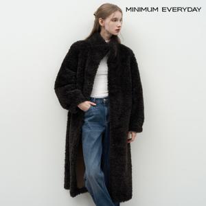 [미니멈][미니멈 에브리데이]양털 하이넥 롱 코트 (EB4JH001D)