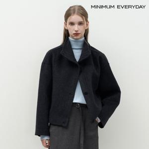[미니멈][미니멈 에브리데이]하이넥 버튼 숏 코트 (EB4JH004D)