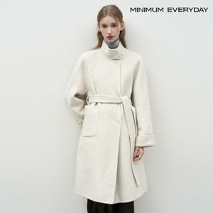 [미니멈][미니멈 에브리데이]하이넥 나그랑 벨티드 코트 (EB4JH005D)
