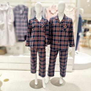 [비비안] 선염 기모 체크 커플 파자마세트 WP8880AMP8880A