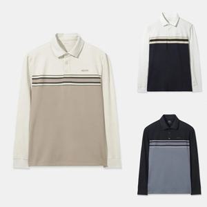 네파 [텍가 139000] 남성 간절기 겨울 흡한속건 기모 스트라이프 패턴 브러쉬 폴로 티셔츠 7L75213D18