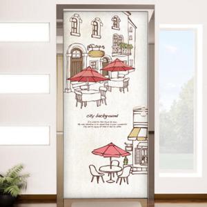 아트박스/꾸밈 io376-카페의 거리_현관문방문시트지