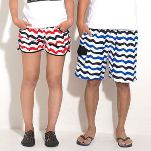 [이라인]ELINE 평행선 웨이크바지/커플비치바지/비치웨어/수영복