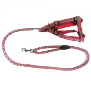 [엔터펫]도기프렌드 대형견용 트위스트 반사가슴줄세트