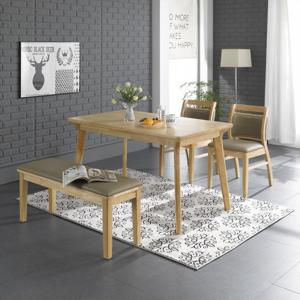 케미에르 체스 4인용 원목식탁SET(벤치형) KHD-445B