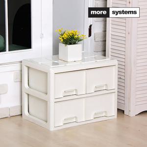 모아시스템즈 베이비2단 트윈2단 플라스틱서랍장/수납장 정리함