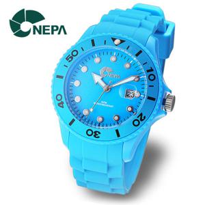 NEPA 네파 야광 실리콘밴드 스포츠시계 N229-BLUE