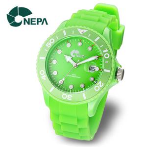 NEPA 네파 야광 실리콘밴드 스포츠시계 N229-GREEN