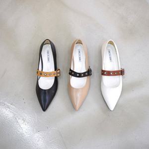 [블루피오레] 펀칭 벨트 플랫 슈즈 BFS453