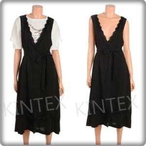 [SOUP] (SV6OP81) 레이스 민소매 오버롤 원피스