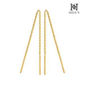 골드앤 18K 심플 大 롱귀걸이 YG