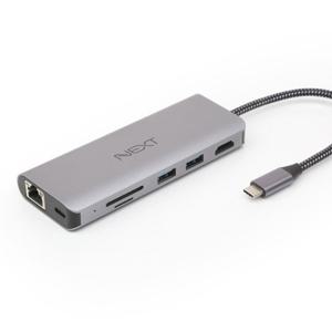 덱스지원 Type-C to HDMI/USB3.0/카드리더 멀티아답타 NEXT 326TCH-DX