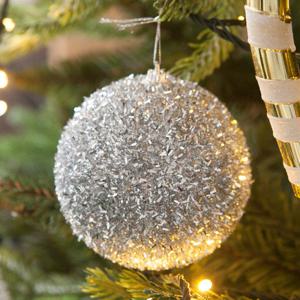 [1개 추가증정] 크리스마스 볼 장식 펀 100mm [2개입] 3컬러 꾸미기 소품 용품 오너먼트 데코 이벤트