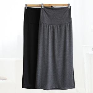 T.TR옆트임임부복롱스커트-임산부치마 트임스커트