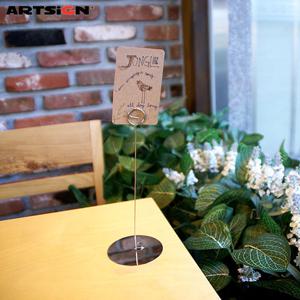 아트사인 스텐꽂이3974 원형205 중/메모꽂이/알림판/안내판/가격표/알림판/POP집게/POP클립