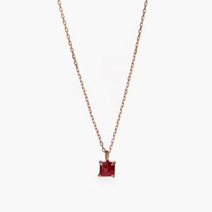 제이로렌 93N0775 7월탄생석 루비 로즈골드 목걸이