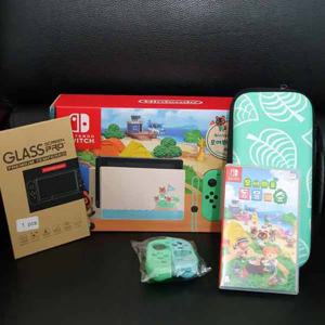 닌텐도 스위치 동물의숲 에디션 풀세트 +동물의숲게임+ 파우치+강화유리필름+