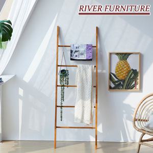 리버퍼니쳐 DIY 다용도 소나무 원목사다리 5단행거