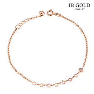 [아이비골드] 14K 스타 세븐 팔찌 B4325