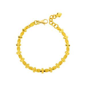 [한국금다이아몬드] 여자 순금 팔찌 체인 꽃 샤인 24K 11.25g 18K장식