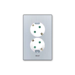 매립콘센트 2구 콘센트 LINE S 실버