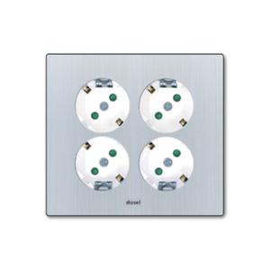 매립콘센트 4구 콘센트 LINE S 실버