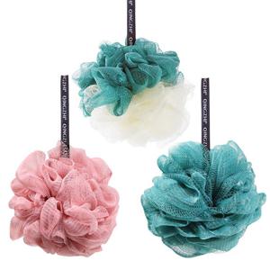 부드러운 거품생성 목욕 샤워볼 꽈배기 컬러 버블팝