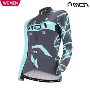 MCN 여성 자전거의류 차콜민트 긴팔져지 자전거상의