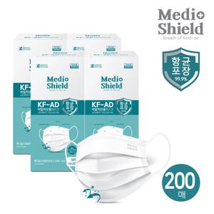 메디쉴드 KF-AD 비말차단 마스크 200매(5매x40개입)