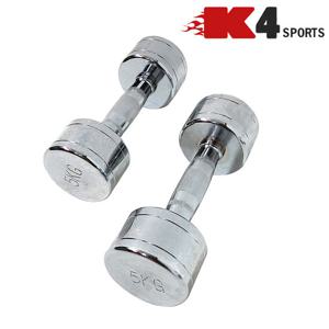 K4스포츠 크롬도금아령 5KG 크롬덤벨 크롬아령 홈트(K4-105)