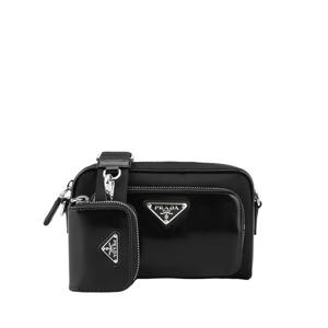 프라다 2VH172 789 F0002 리나일론 브러시드 숄더백 블랙