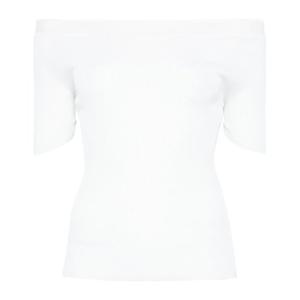 케이트 화이트 오프숄더 리브 탑 9714435 131