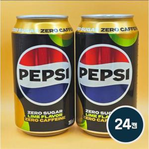 롯데칠성 펩시 제로-제로카페인 라임 355ml 24캔 캔음료 도매 탕비실 탄산음료 뚱캔