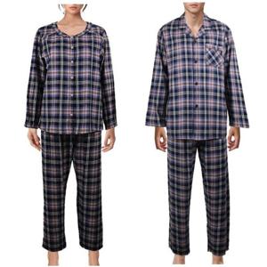 [비비안(언더웨어)](약기모)선염체크 커플파자마[WP8870ARMP8870A]