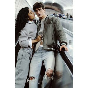 [캘빈클라인 진]남성 티핑 디테일 히어로 패딩 보머 재킷 4RD524G