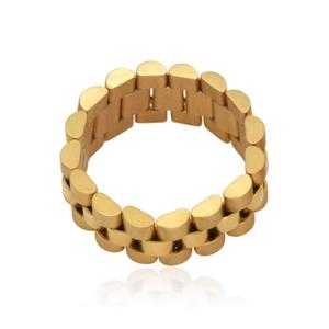 [골드모아] 18K 시계줄S 3선체인 반지